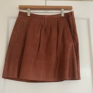 Madewell leather mini skirt